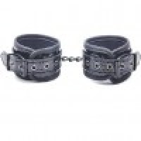 Ankle Cuffs Embossed Black